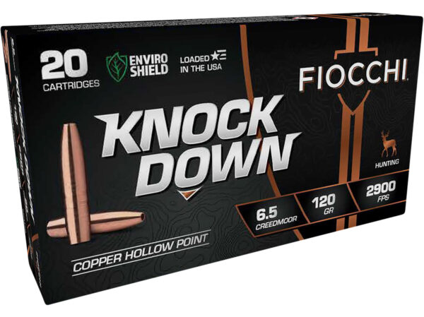 Fiocchi 65CMCHA Knock Down Enviro Shield 6.5Creedmoor 120gr Hollow Point 20 Per Box/10 Case — view 1