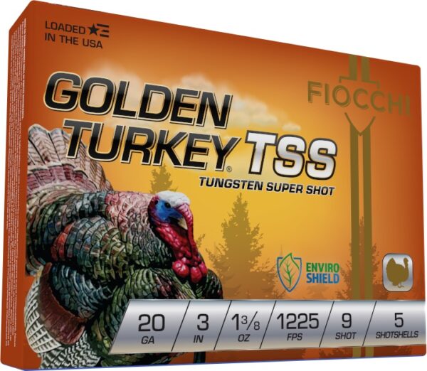 FIOCCHI GOLDEN TURKEY TSS AMO 20GA 3 IN 1 3/8 OZ #9 1175 FPS 5RD ( 10 BOXES PER CASE ) — view 1