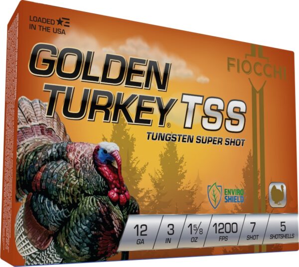 FIOCCHI GOLDEN TURKEY TSS AMO 12GA 3 IN 1 5/8 OZ #7 1200 FPS 5RD ( 10 BOXES PER CASE ) — view 1