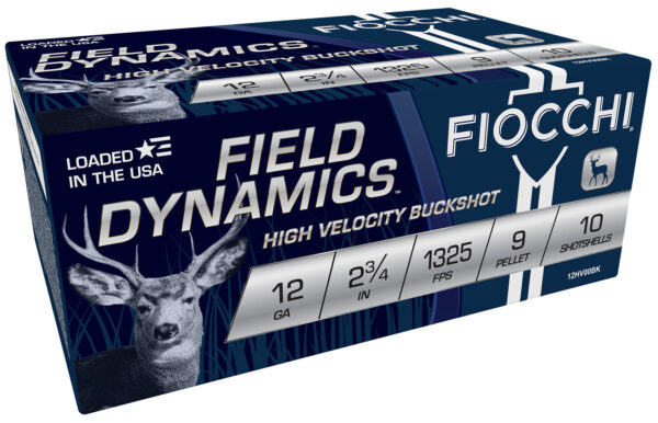 Fiocchi 12HV9P Field Dynamics  12Gauge 2.75" 9Pellets 00Buck Shot 10 Per Box/25 Case — view 1