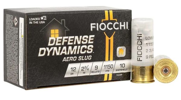 FIOCCHI BUCKSHOT AMO 12GA 2.75 IN 9 PEL 1BK LOW RECOIL 10RD (25 BOX CASE) — view 1