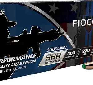 FIOCCHI HYPERFORMANCE SBR ENHANCED AMO 300 BLACKOUT 220GR BT 20RD BOX ( 10 BOXES PER CASE )
