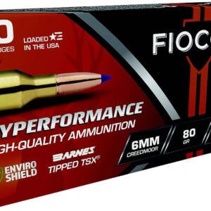 FIOCCHI AMO 6MM CREEDMORE 80GR BARNES TTSX  20-RD ( 10 BOXES PER CASE )