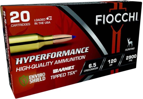 FIOCCHI AMO 6.5 CREEDMORE 120GR BARNES TTSX  20-RD ( 10 BOXES PER CASE ) — view 1