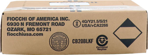 FIOCCHI 20GA 2.75" 3/4OZ #7.5 - 1075FPS 250RD CASE LOT — view 1