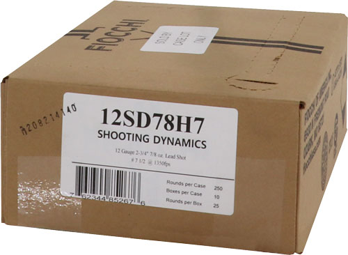FIOCCHI 12GA 2.75" 7/8OZ #7.5 - 1350FPS 250RD CASE LOT — view 1