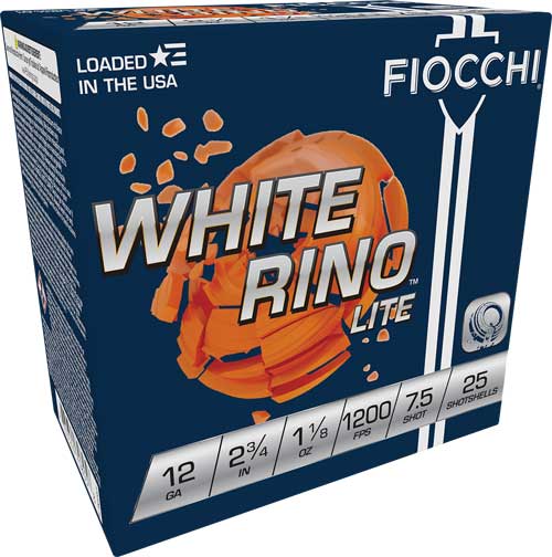 FIOCCHI WHITE RINO 12GA 2.75" - 1-1/8OZ #7.5 1200FPS 250RD CAS — view 1