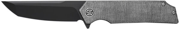 Sig Sauer Knives VA9BB Validus  3.78" Folding Drop Point Plain Black PVD M390 Steel Blade, 4.76" Black Textured G10 Handle — view 1