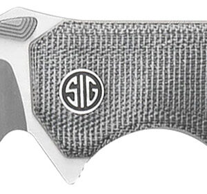Sig Sauer Knives VA9SBT Validus  3.78" Folding Modified Tanto Plain Dark Acid Stonewash/Satin M390 Steel Blade, 4.76" Salt & Pepper Canvas Micarta Handle