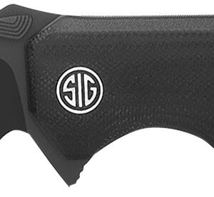 Sig Sauer Knives VA9BBS Validus  3.78" Folding Drop Point Part Serrated Black PVD M390 Steel Blade, 4.76" Black Textured G10 Handle