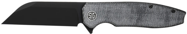 Sig Sauer Knives KA8BB Karak  3.25" Folding Wharncliffe Plain Black PVD Nitro-V Blade, 4" Salt & Pepper Micarta Handle — view 1