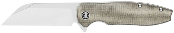 Sig Sauer Knives KA7SG Karak  3.25" Folding Wharncliffe Plain Black PVD Nitro-V Blade, 4" Green Canvas Micarta Handle — view 1