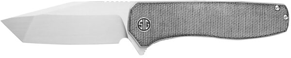 Sig Sauer Knives XI6SB Xiphos  3.40" Folding Modified Tanto Plain Satin Nitro-V Blade, 4.20" Salt & Pepper Micarta Handle — view 1