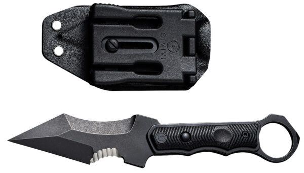 Civivi Knives C20037B-1 Orthrus  3.76" Fixed Karambit/Straight Black Stonewashed Nitro-V Steel Blade, 4.30" Black w/Finger Ring G10 Handle — view 1