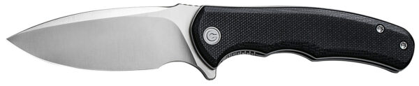 Civivi Knives C18026C-2 Praxis  Mini 2.98" Folding Drop Point Plain Satin D2 Steel Blade, Black Textured G10 Handle — view 1