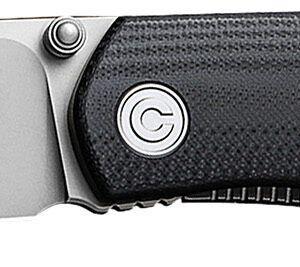 Civivi Knives C22007-1 Sokoke  EDC 3.35" Folding Drop Point Plain Bead Blasted 14C28N Steel Blade, Black G10 Handle