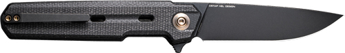 WE KNIFE NAVO 3.25" BLACK - CANVAS MICARTA STONEWASH — view 1