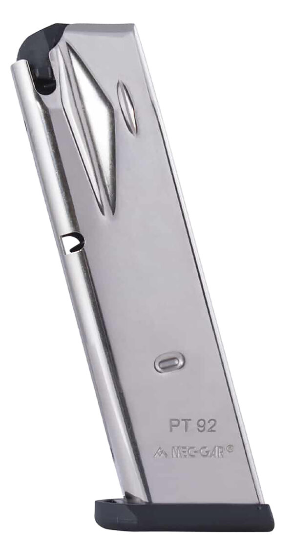 Mec-Gar PT9215N Taurus 15rd 9mm Luger, Fits Taurus PT99/PT92 Nickel — view 1
