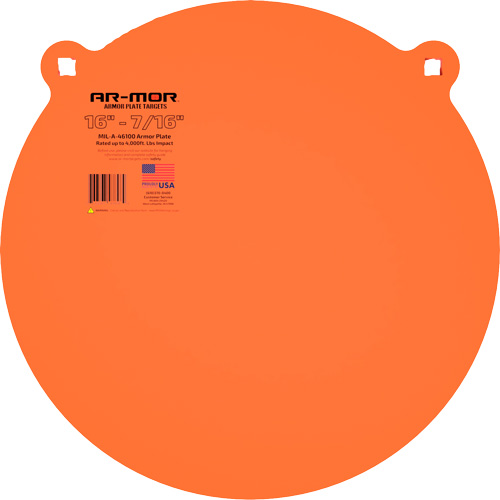 AR-MOR 16" MIL41600 STEEL GONG - 7/16" THICK STEEL ORANGE ROUND — view 1