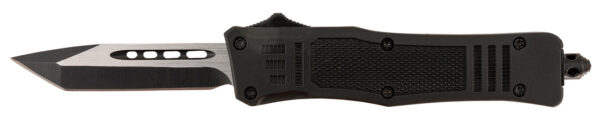 Steel River Knives MT616BT Spartan  Mini 2.75" OTF Tanto Plain Black/Silver 440C SS Blade/ 4.25" Black Aluminum Zinc Alloy Handle — view 1