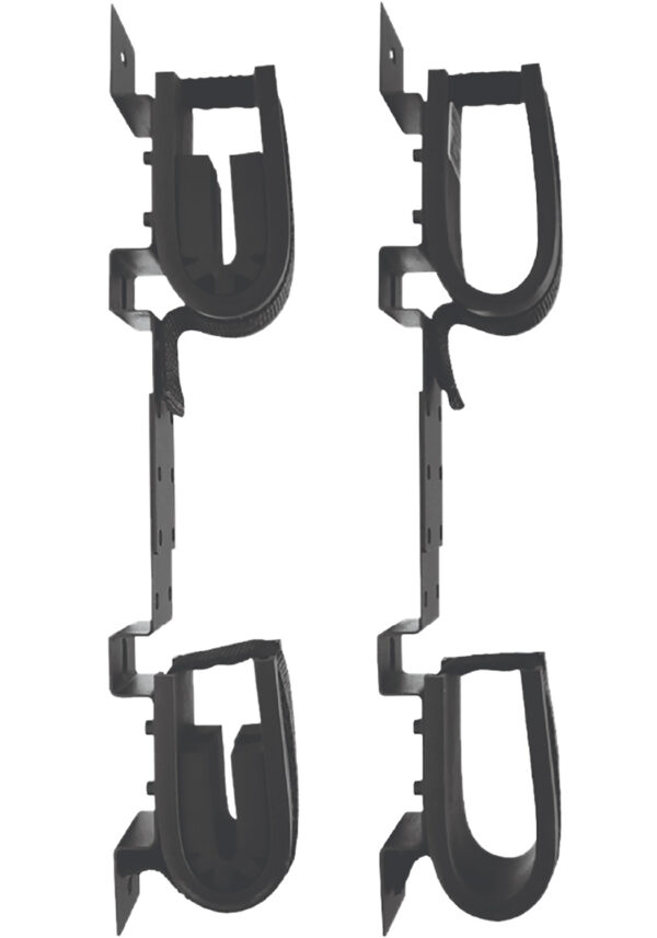 Rugged Gear 10065 Screw Mount Double Hook Black Steel Holds 2 Rifle/Shotgun — view 1
