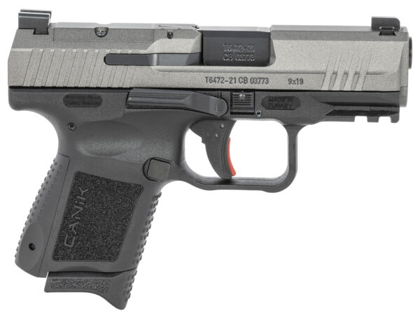 Canik HG6597TN TP9 Elite Subcompact 9mm Luger 3.60" 12+1 Black Tungsten Gray Cerakote Steel Slide Black Interchangeable Backstrap Grip — view 1