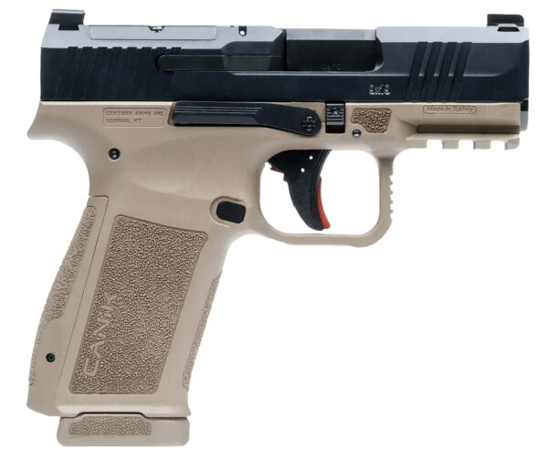 Canik HG7882BDN Mete MC9L Sub-Compact Frame 9mm Luger 17+1 3.18" Black Steel Barrel, Black Nitride Serrated Steel Slide, Flat Dark Earth Polymer Frame w/Picatinny Rail, Interchangeable Backstrap Grip — view 1