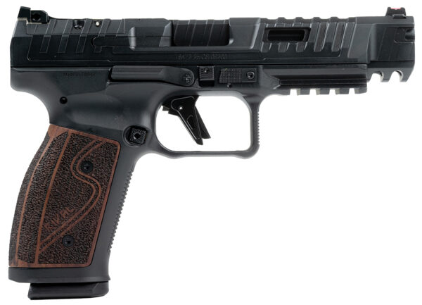 Canik HG7010R-N SFx Rival-S Full Size Frame 9mm Luger 18+1 5" Black Steel Barrel, Black Steel Optic Ready/Ported/Serrated Slide, Black Steel Frame w/Picatinny Rail, Rosewood Grip — view 1