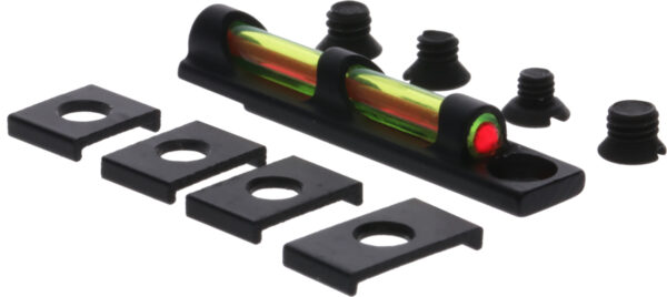 TruGlo TG-TG949D Tru-Bead Universal Green Outside w/Red Center Fiber Optic Front Sight w/.120" Fiber Diameter Black Frame for Shotguns — view 1