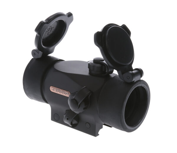 TruGlo TG-TG8230B Triton  Black Anodized 1x 30mm 5 MOA Illuminated Tri-Color Dot Reticle Clamshell Packaging — view 1