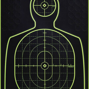 TruGlo TG13A6 Tru-See Handgun Target Self-Adhesive Heavy Paper Black/Green 12"x18" Silhouette 6 Pack
