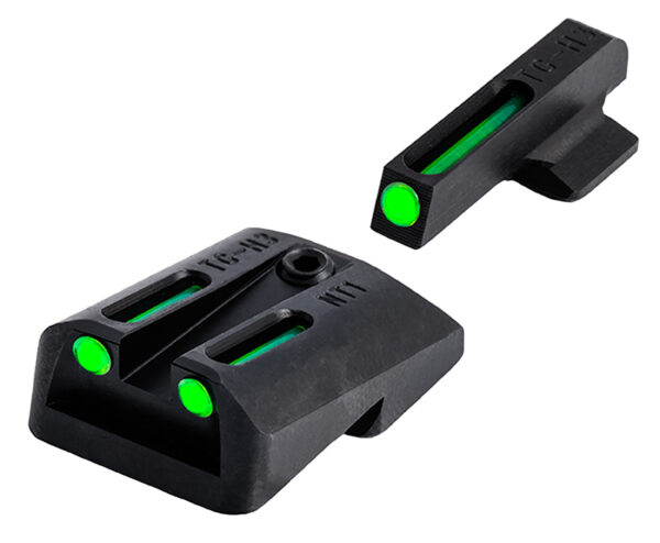 TruGlo TG131NT3 TFO  Green/Tritium/Fiber Optic Front Sight-Green/Tritium/Fiber Optic Rear Sight 1911 Officer — view 1