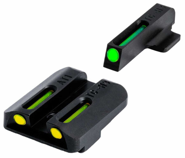 TruGlo TGTG131NT1Y TFO  Green/Tritium/Fiber Optic Front Sight-Yellow/Tritium/Fiber Optic Rear Sight 1911 Government — view 1