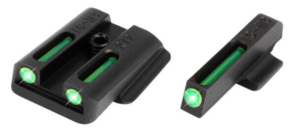 TruGlo TG131RT2 TFO  Green/Tritium/Fiber Optic Front Sight-Green/Tritium/Fiber Optic Rear Sight Ruger LC9/9S/380 — view 1