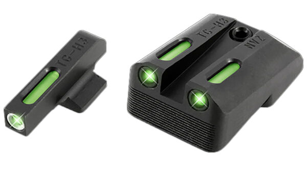 TruGlo TG13NV1A TFX  Black | Green Tritium & Fiber Optic White Outline Front Sight Green Tritium & Fiber Optic Rear Sight — view 1
