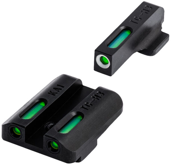 TruGlo TG13KA1A TFX  Black | Green Tritium & Fiber Optic White Outline Front Sight Green Tritium & Fiber Optic Rear Sight Kahr Arms — view 1
