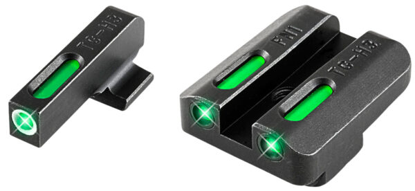 TruGlo TG13FN1A TFX  Black | Green Tritium & Fiber Optic White Outline Front Sight Green Tritium & Fiber Optic Rear Sight — view 1