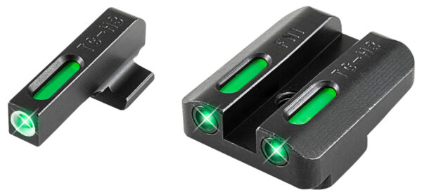 TruGlo TG13FN2A TFX  Black | Green Tritium & Fiber Optic White Outline Front Sight Green Tritium & Fiber Optic Rear Sight — view 1