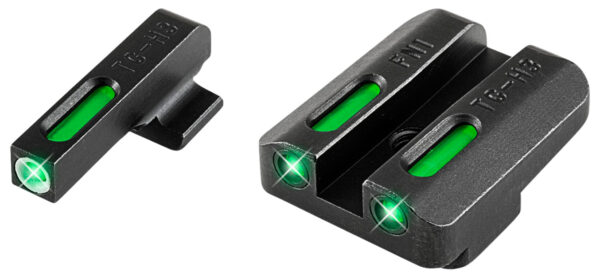 TruGlo TG13FN3A TFX  Black | Green Tritium & Fiber Optic White Outline Front Sight Green Tritium & Fiber Optic Rear Sight — view 1
