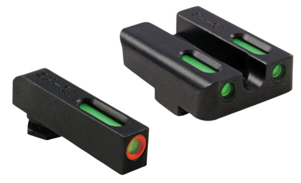 TruGlo TG13GL1PC TFX Pro  Black | Green Tritium & Fiber Optic Orange Outline Front Sight Green Tritium & Fiber Optic Rear Sight — view 1
