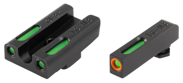TruGlo TG13GL3PC TFX Pro  Black | Green Tritium & Fiber Optic Orange Outline Front Sight Green Tritium & Fiber Optic Rear Sight — view 1