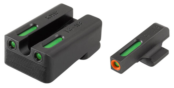 TruGlo TG13KM1PC TFX Pro  Black | Green Tritium & Fiber Optic Orange Outline Front Sight Green Tritium & Fiber Optic Rear Sight — view 1