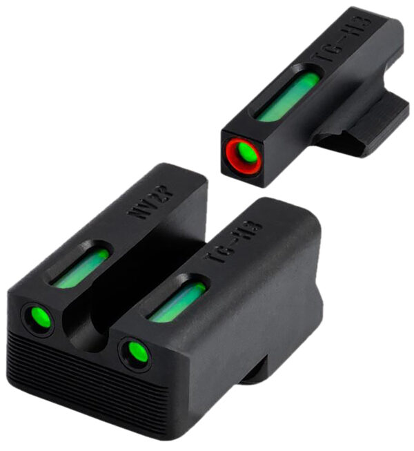 TruGlo TGTG13NV2PC TFX Pro  Green Tritium & Fiber Optic Orange Outline Front Sight Green Tritium & Fiber Optic Rear Sight — view 1
