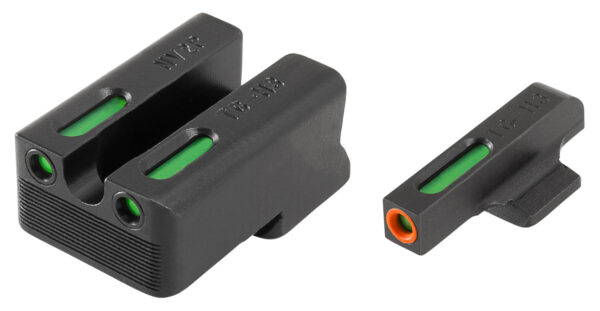 TruGlo TG13NV4PC TFX Pro  Black | Green Tritium & Fiber Optic Orange Outline Front Sight Green Tritium & Fiber Optic Rear Sight — view 1