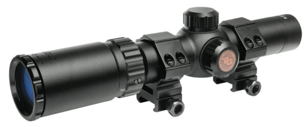 Truglo TG8514BC Tru-Brite 30 Hunter 1-4x 24mm Obj 92.6-23.03 ft @ 100 yds FOV 30mm Tube Black Finish Circle Duplex — view 1
