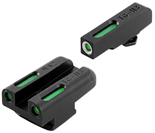 TruGlo TG13WA2A TFX  Black | Green Tritium & Fiber Optic White Outline Front Sight Green Tritium & Fiber Optic Rear Sight Walther PPS — view 1