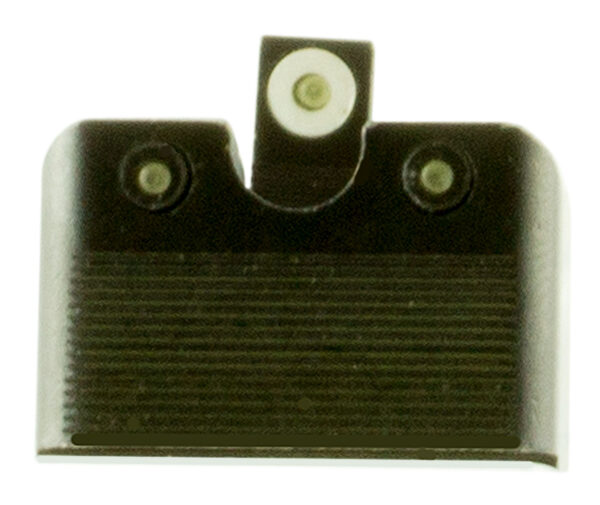 TruGlo TG231G2MW Tritium Pro  High, White Outline Tritium Front/ Green Tritium Rear/Black Nitride Fortress Frame, Compatible w/Glock MOS, Front Post/Rear Dovetail Mount — view 1
