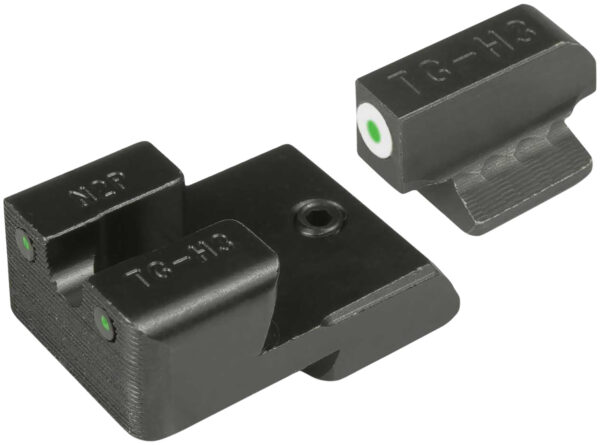 TruGlo TGTG231N4W Tritium Pro  Green Tritium Front & Rear/ Black Nitride Fortress Frame, Fits 1911 3" Officer & 4.25", Front Sight Dovetail/Rear Sight Dovetail Mount — view 1