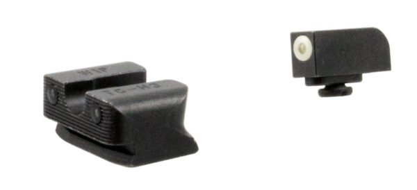 TruGlo TG231W1W Tritium Pro  Black | Green Tritium White Outline Front Sight Green Tritium Rear Sight — view 1