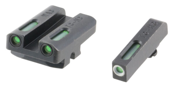TruGlo TG13WA3A TFX  Black | Green Tritium & Fiber Optic White Outline Front Sight Green Tritium & Fiber Optic Rear Sight — view 1
